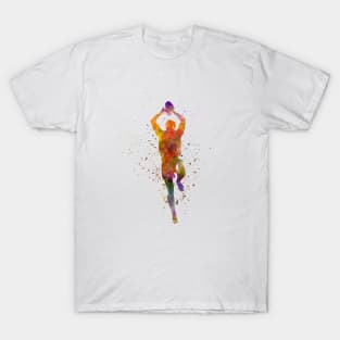 Rugby player in watercolor T-Shirt